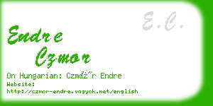 endre czmor business card